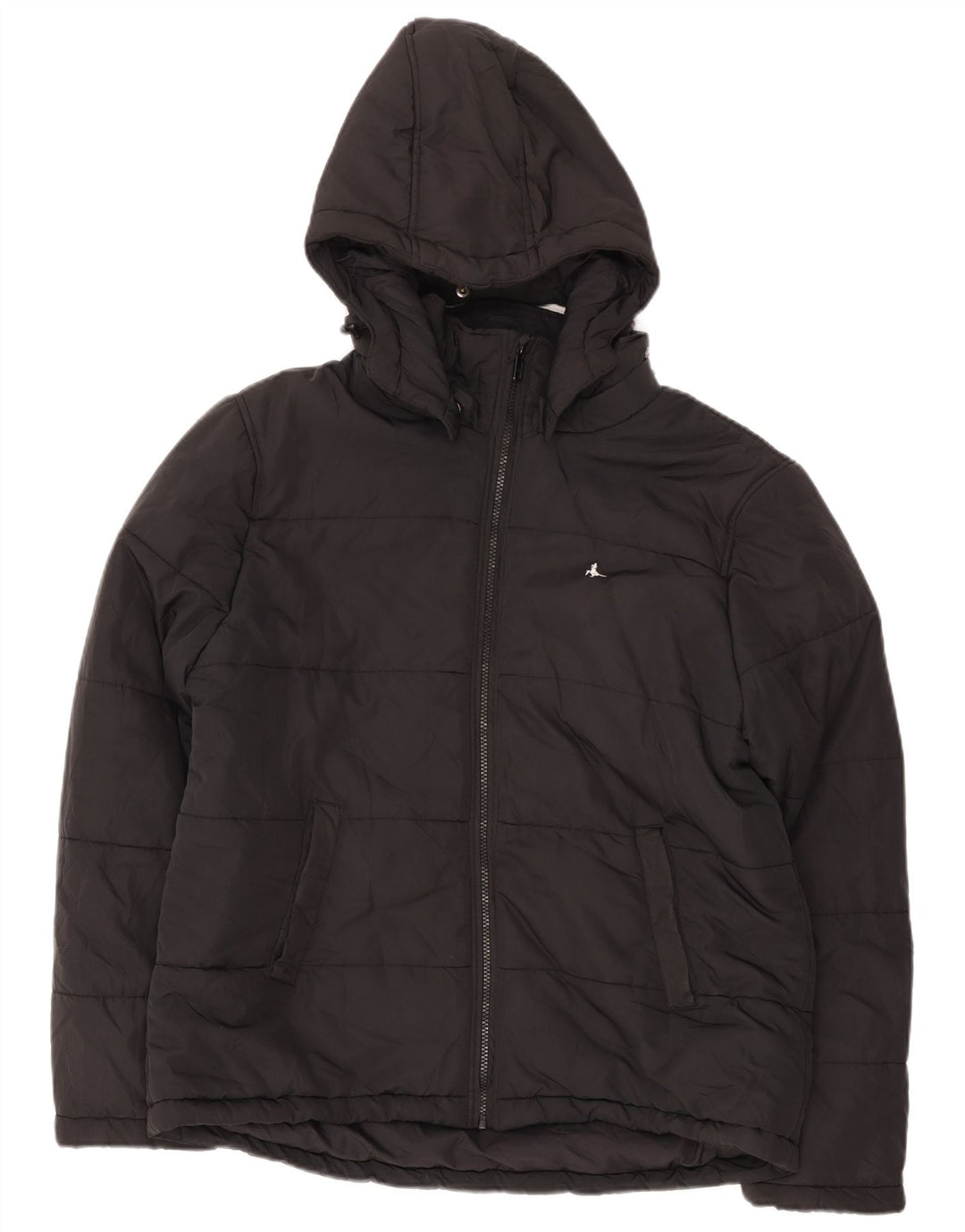 Giacca imbottita con cappuccio da uomo Jack Wills UK 42 XL poliestere nero