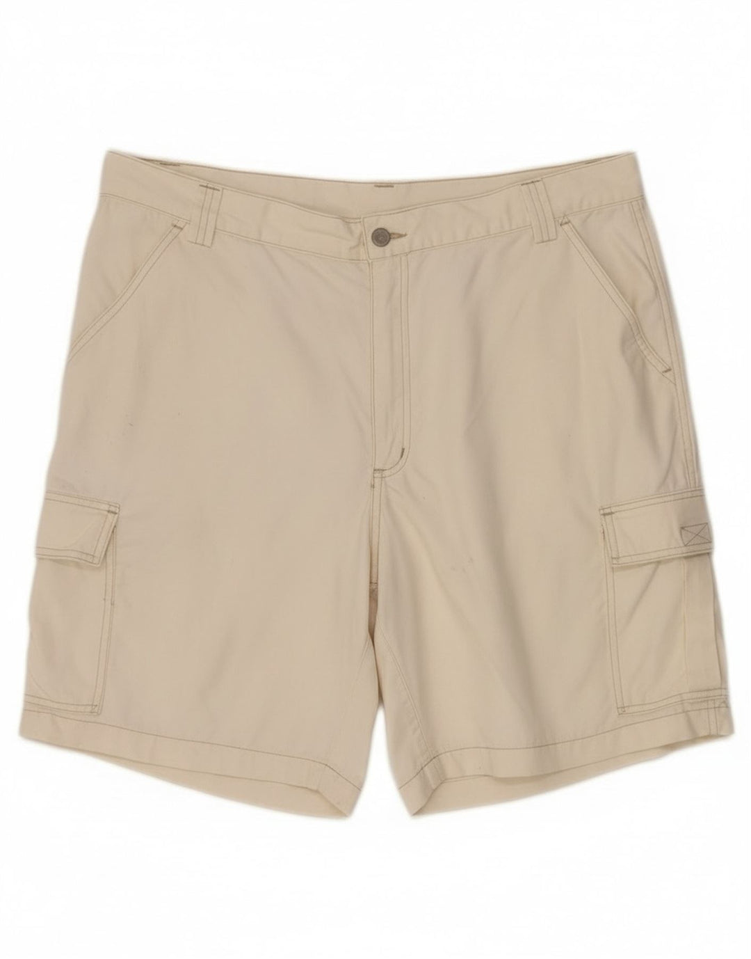 Pantaloncini cargo vintage da uomo W38 XL in cotone bianco