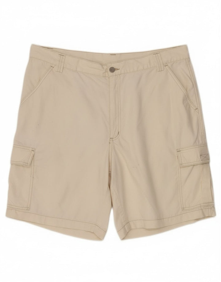 Pantaloncini cargo vintage da uomo W38 XL in cotone bianco