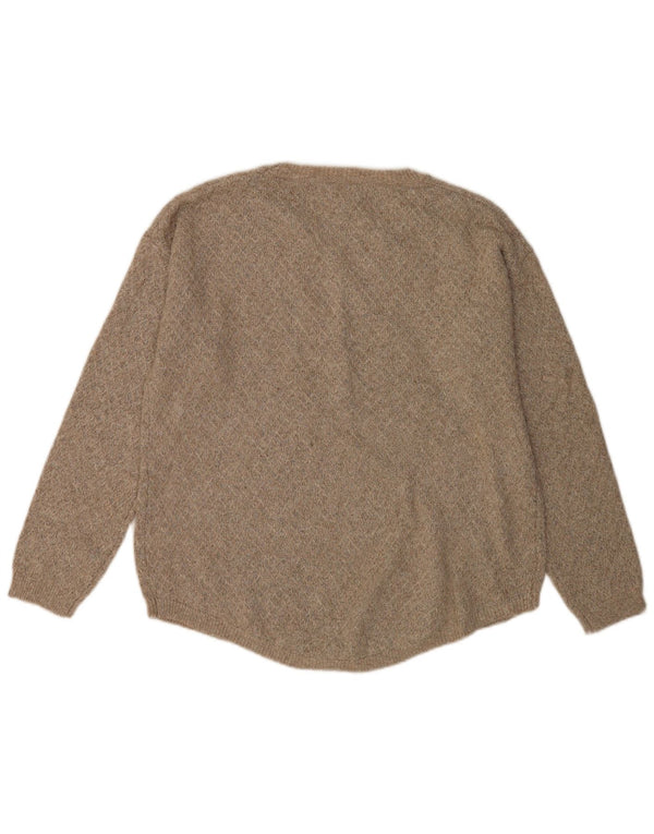Maglione maglione con scollo a barca da donna Fat Face UK 16 grande cotone beige