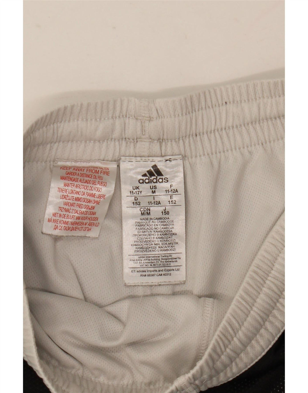Pantaloncini sportivi Adidas da ragazzo 11-12 anni in poliestere color block nero