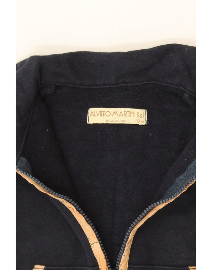 ALVIERO MARTINI Baby Boys Tracksuit Top Jacket 12-18 Months Navy Blue Vintage ALVIERO MARTINI and Second-Hand ALVIERO MARTINI from Messina Hembry 