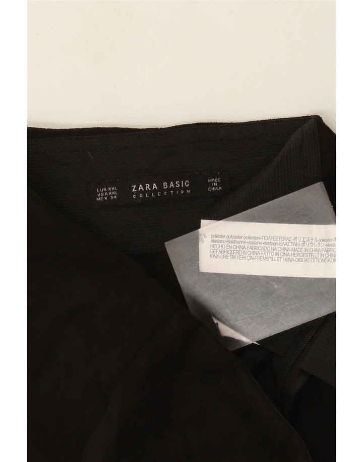 Pantaloni corti slim da donna Zara 2XL W34 L26 poliestere nero