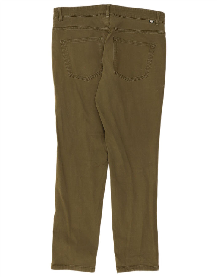 Pantaloni casual slim da uomo Ted Baker W32 L29 cotone kaki
