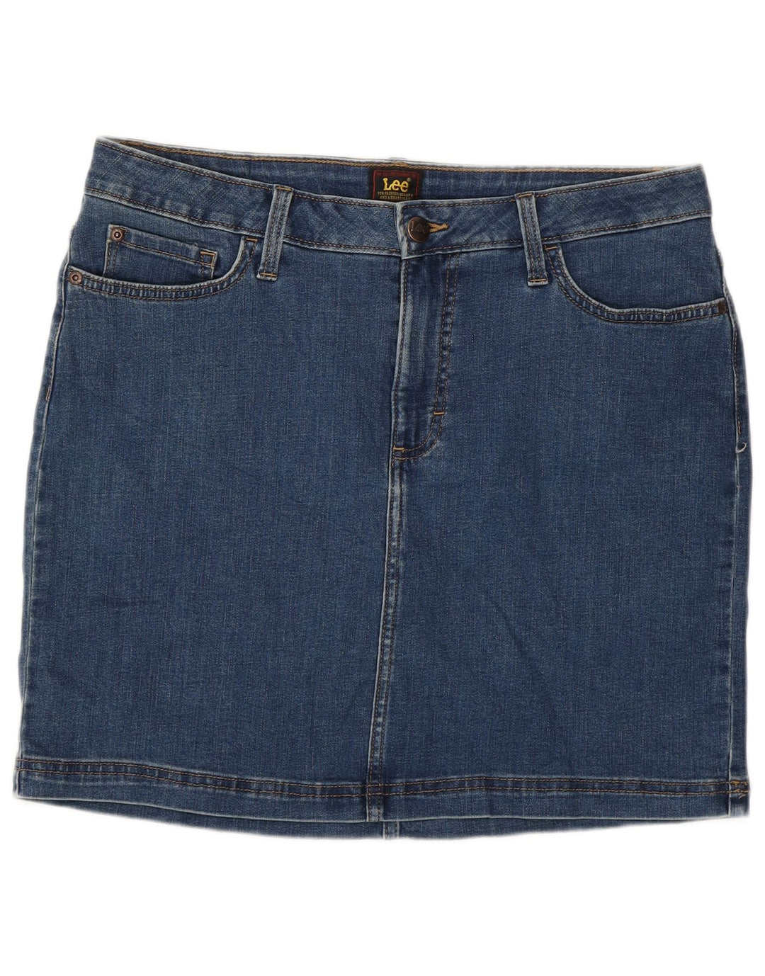 Gonna in denim Skort da donna Lee US 12 Large W32 Blu