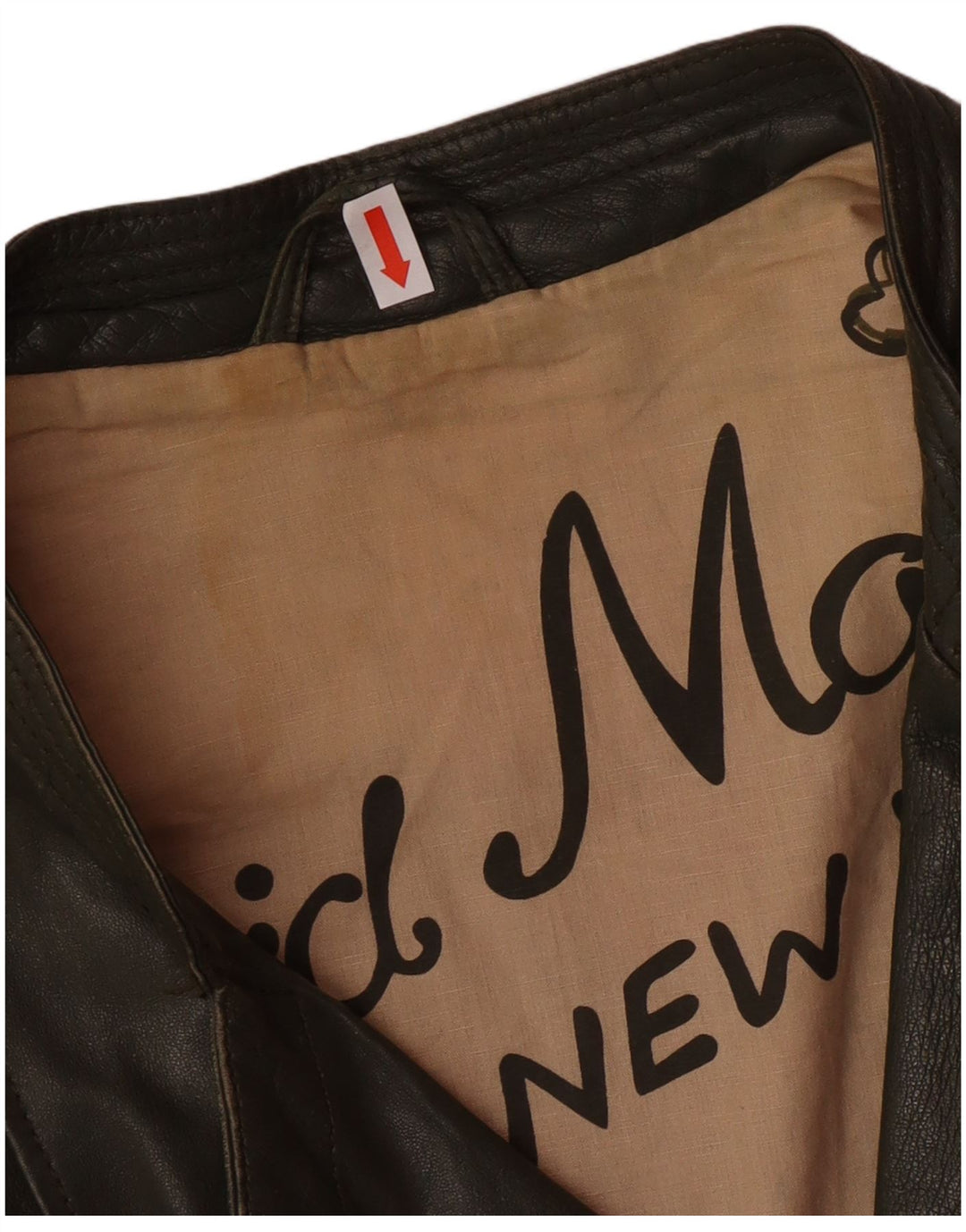 DAVID MOORE Giacca da motociclista corta da donna UK 16 Large Verde Colorblock in pelle