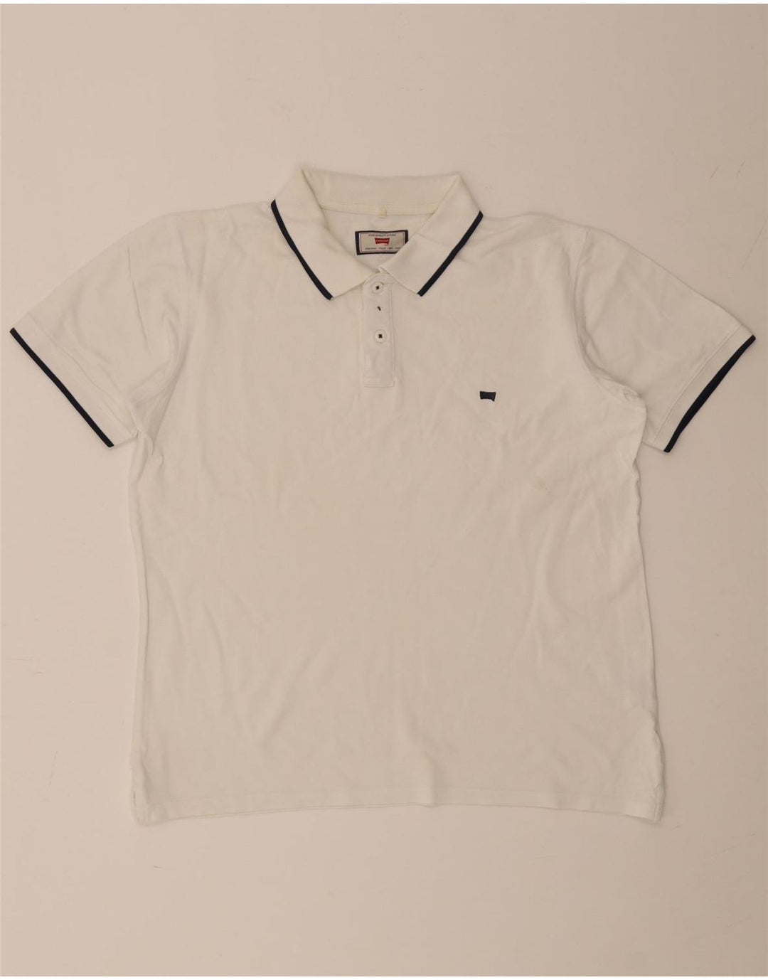 Polo Carrera da uomo vestibilità regolare XL a righe bianche