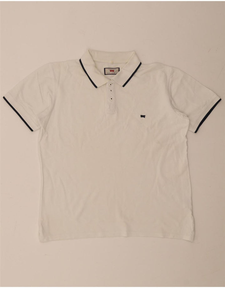 Polo Carrera da uomo vestibilità regolare XL a righe bianche