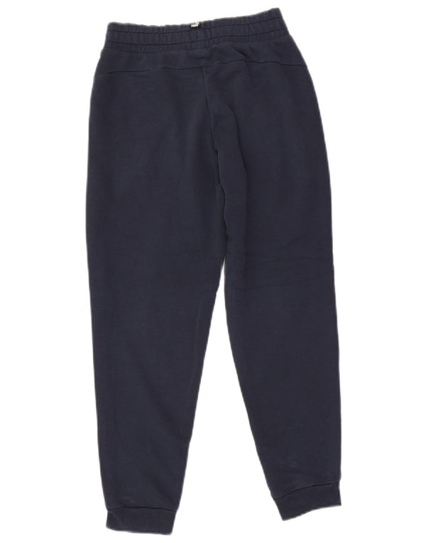 Puma Boys Tracksuit Trousers Joggers 9-10 Years  Navy Blue Cotton