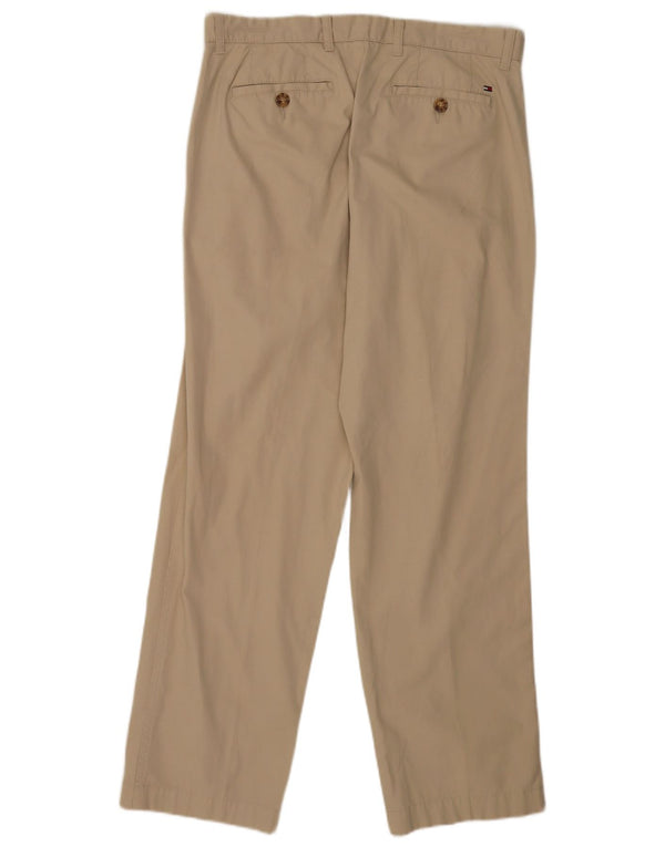 Pantaloni chino pegged da uomo Tommy Hilfiger W34 L32 in cotone beige
