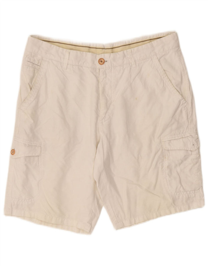 Pantaloncini cargo da uomo Massimo Dutti EU 42 Large W32 Bianco