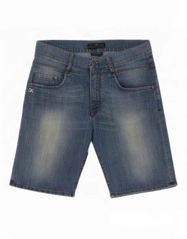 Pantaloncini di jeans da donna Daniele Alessandrini grandi W34 cotone blu