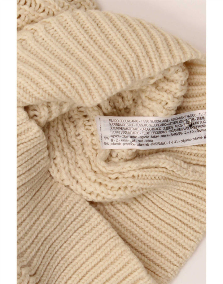 Maglione a collo alto trasparente da donna Zara UK 14 Beige medio
