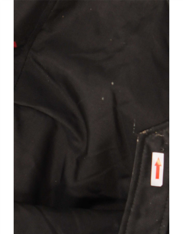 Giacca utilitaria vintage da uomo vestibilità ampia UK 38 media nera in poliammide