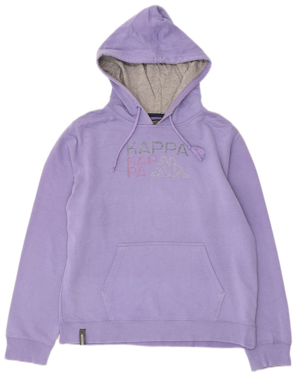 Felpa con cappuccio grafica da donna Kappa UK 20 2XL cotone viola