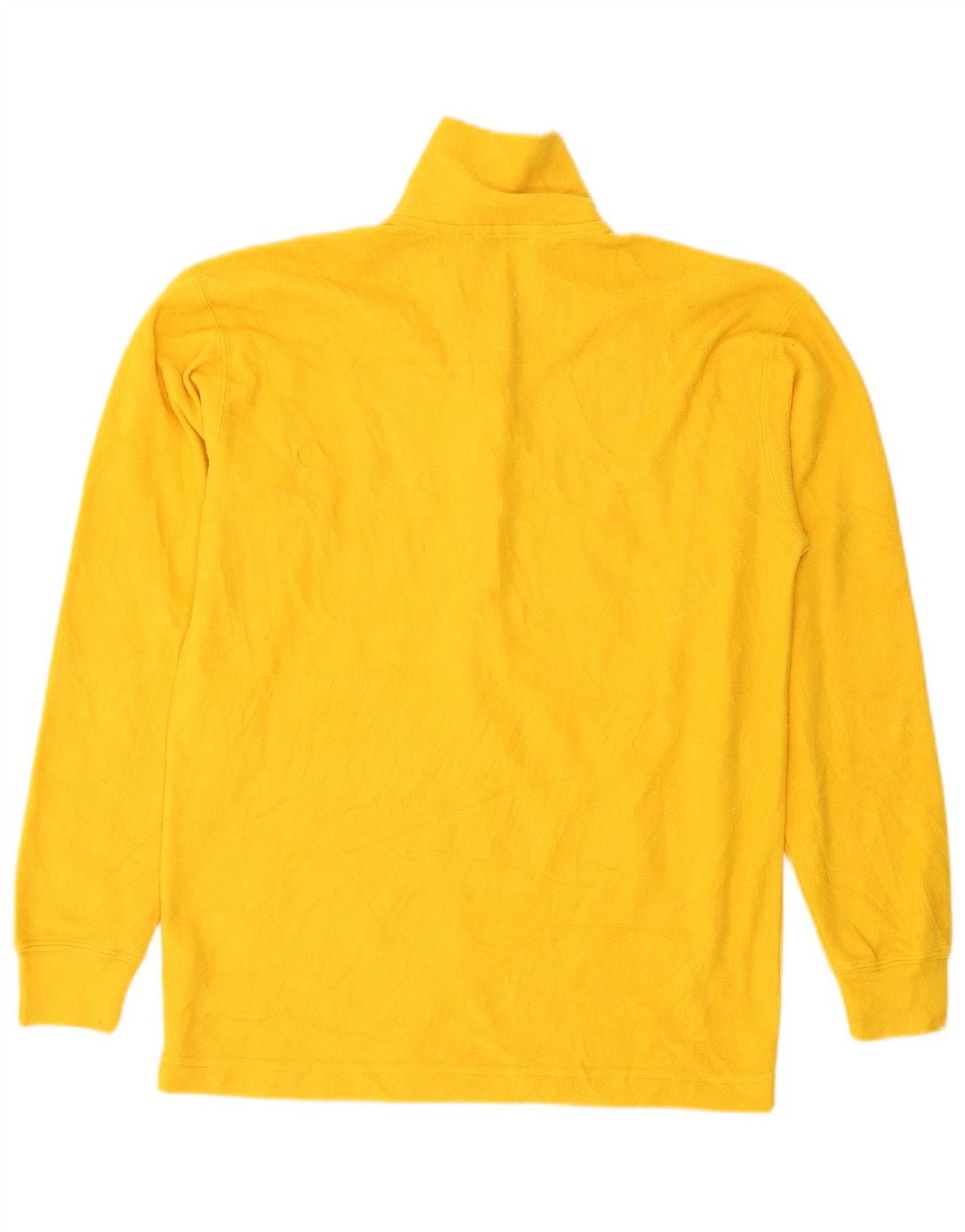 Belfe & Belfe Maglione in pile da donna oversize con collo a bottoni UK 10 piccolo giallo