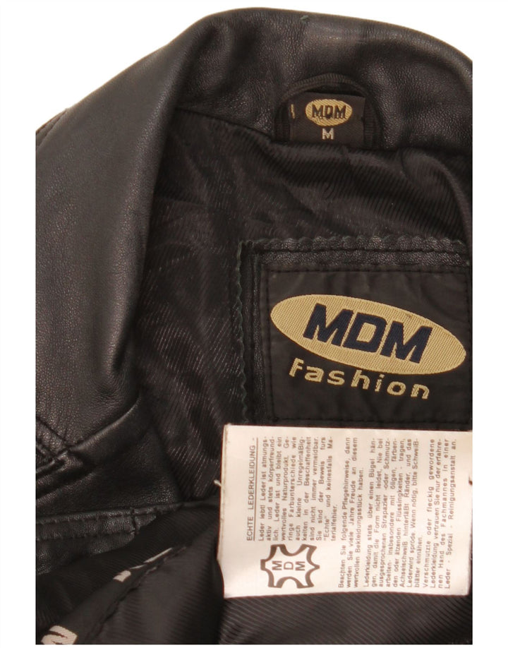 Giacca in pelle da uomo MDM UK 38 pelle nera media