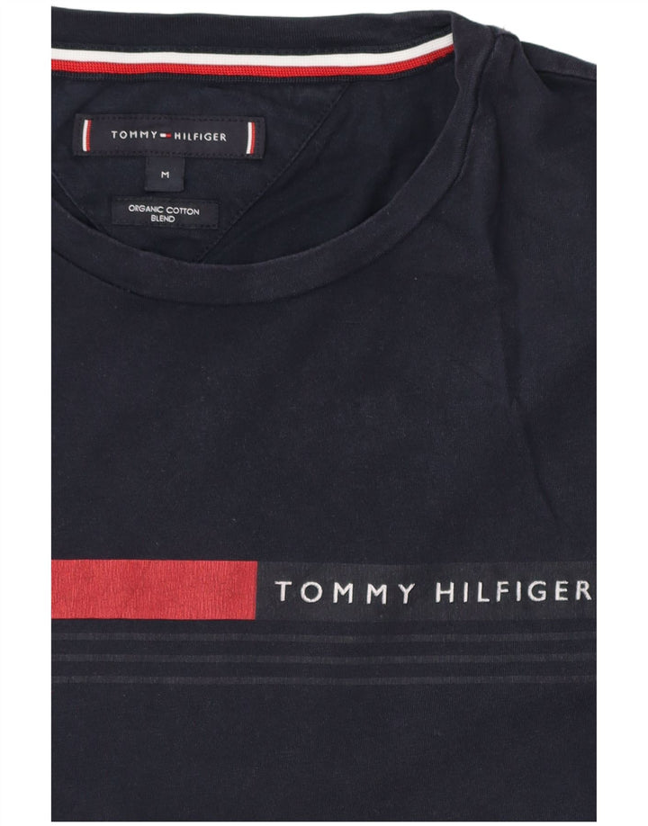 TOMMY HILFIGER T-shirt da uomo Top in cotone color block medio blu navy