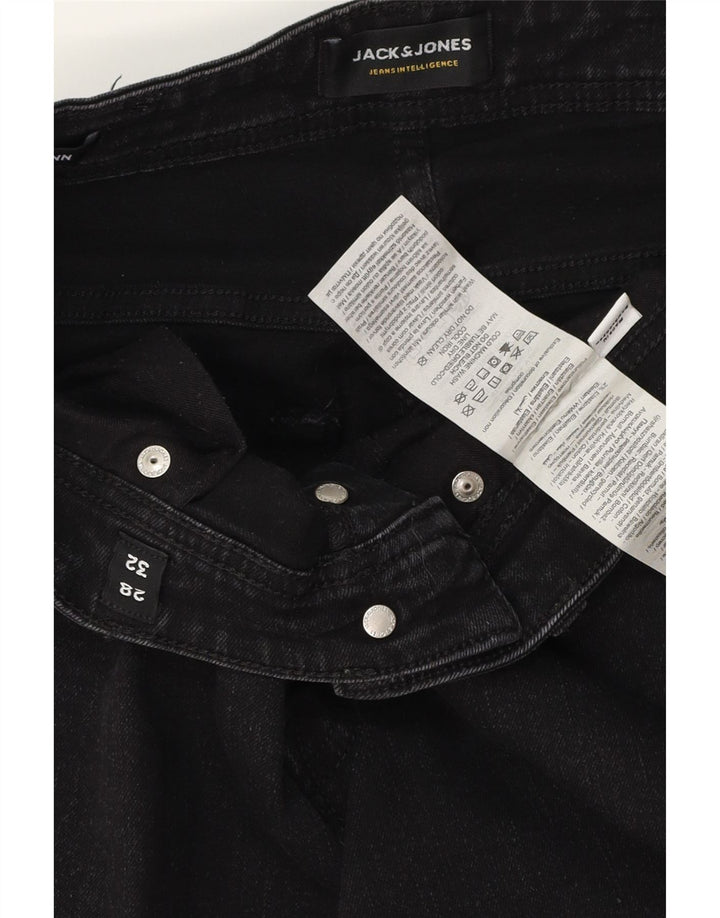 JACK & JONES Jeans slim da uomo GLENN W28 L32 cotone nero
