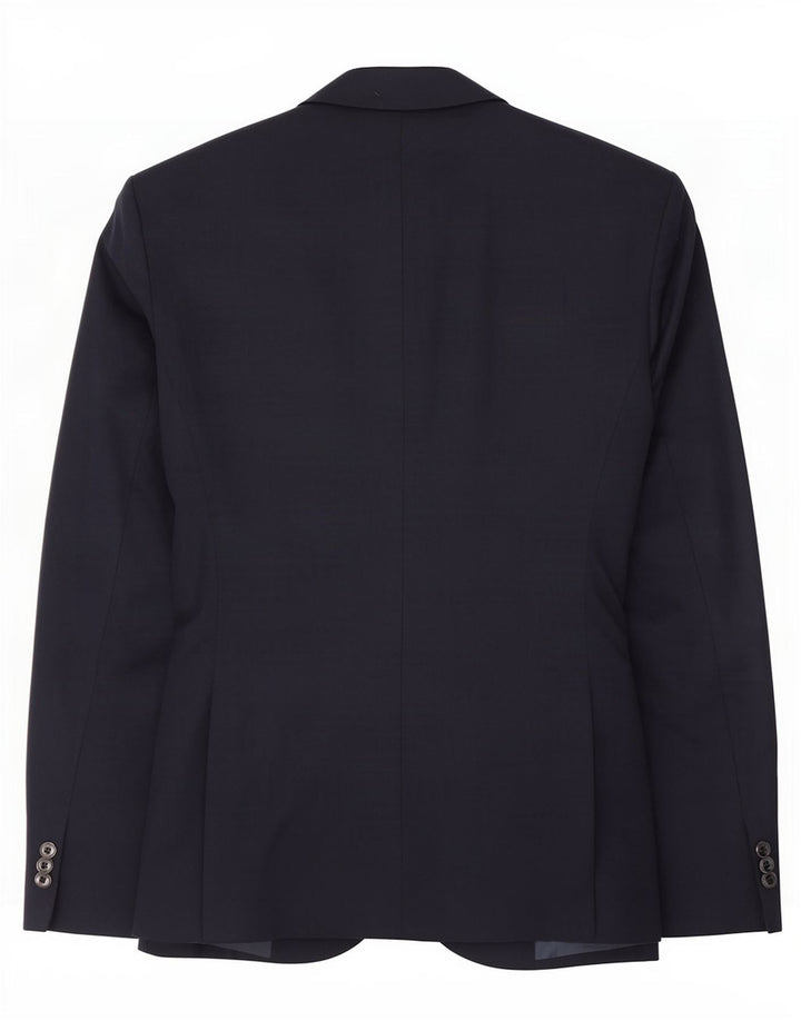 Giacca blazer da uomo a 2 bottoni Zara UK 38 poliestere blu navy medio