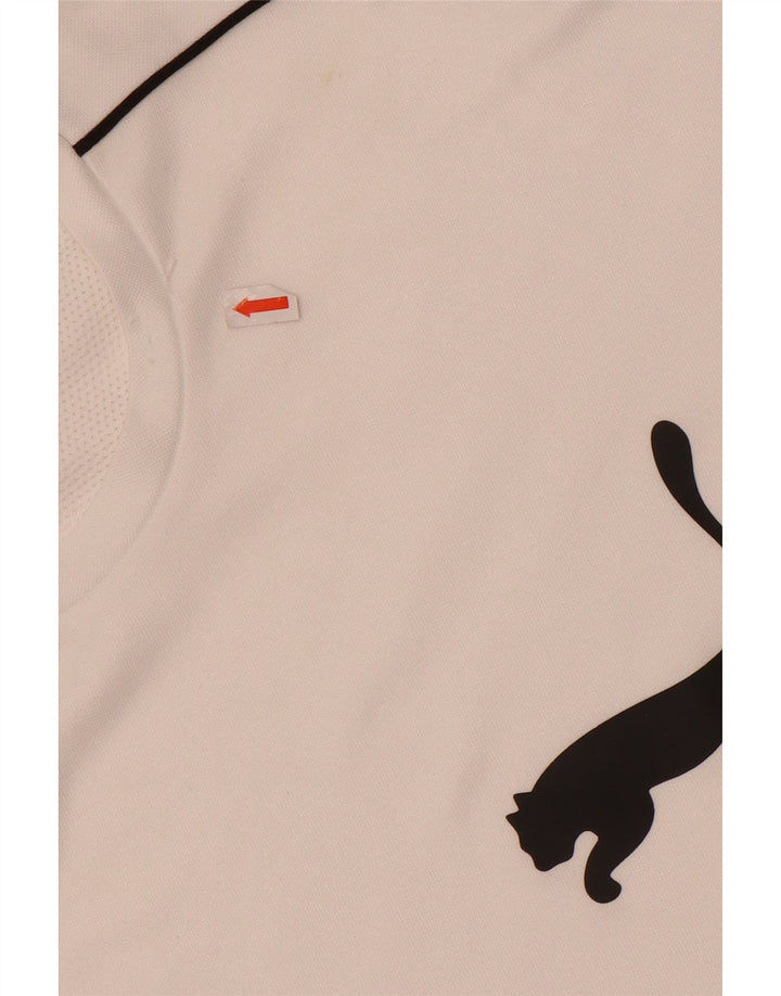 T-shirt grafica da uomo Puma Top in poliestere bianco medio