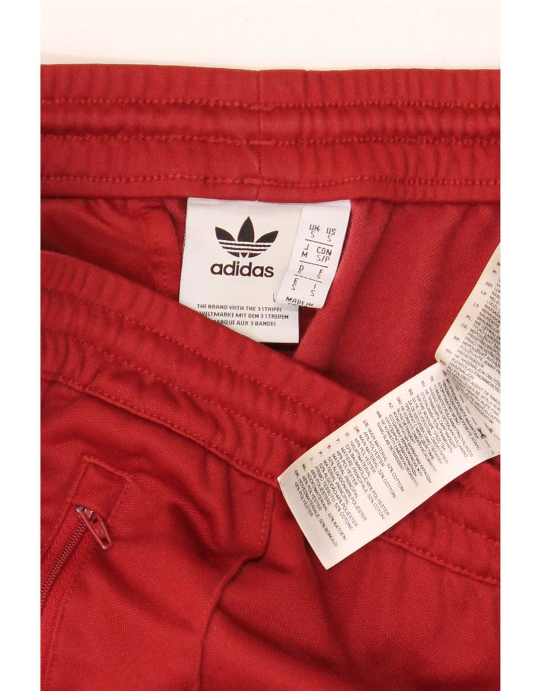 Pantaloni da tuta da uomo Adidas Small in cotone rosso