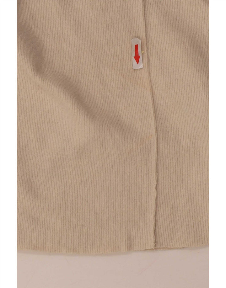 Canotta Zara da donna con collo alto UK 10 piccola in poliestere beige