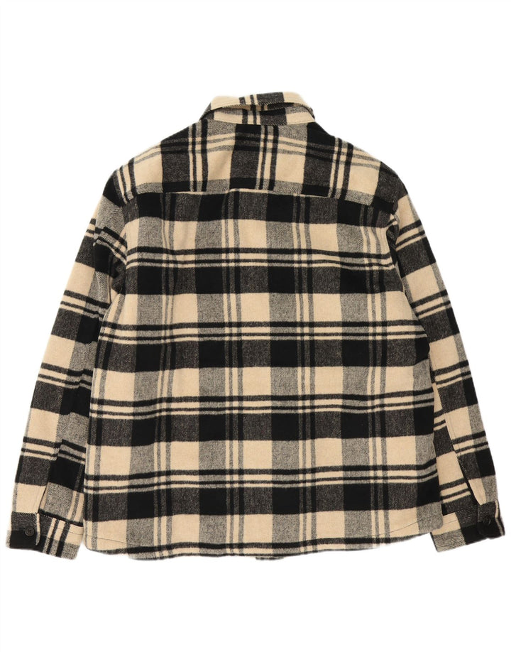 Marks & Spencer Camicia oversize da uomo in flanella XL a quadri beige