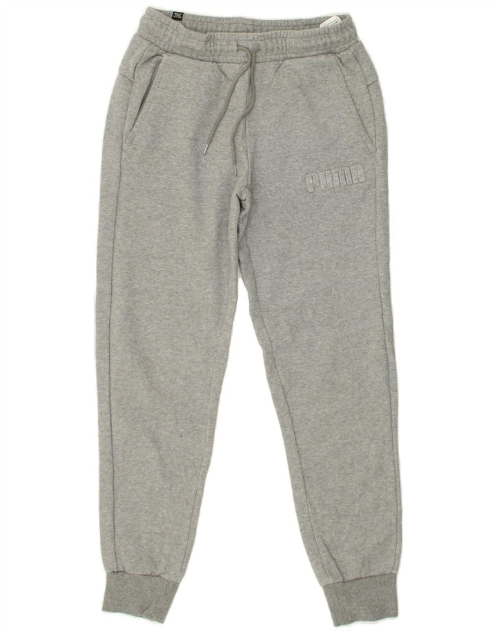 PUMA Mens Tracksuit Trousers Joggers Small Grey | Vintage Puma | Thrift | Second-Hand Puma | Used Clothing | Messina Hembry 