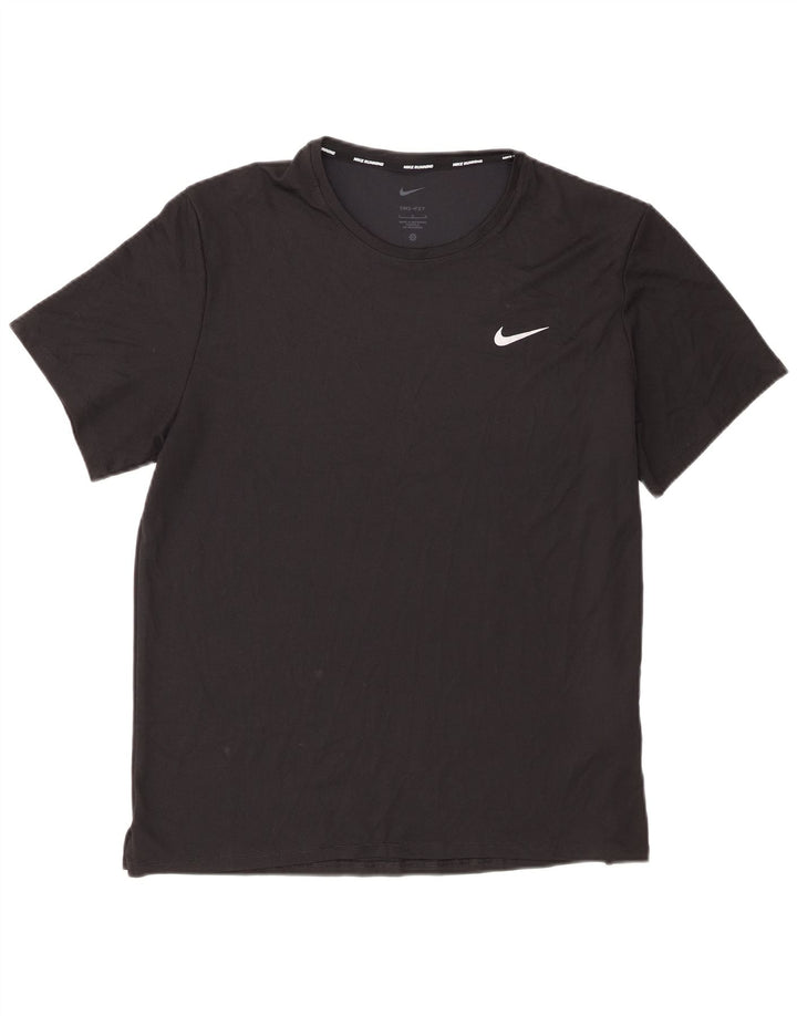 T-shirt Nike Dri Fit da uomo, grande, in poliestere nero
