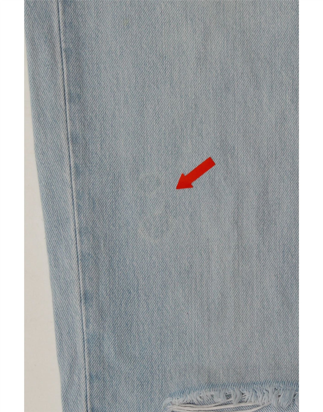 LEVI'S Womens Distressed Straight Jeans W27 L31 Blue Cotton Vintage Levi's and Second-Hand Levi's from Messina Hembry 