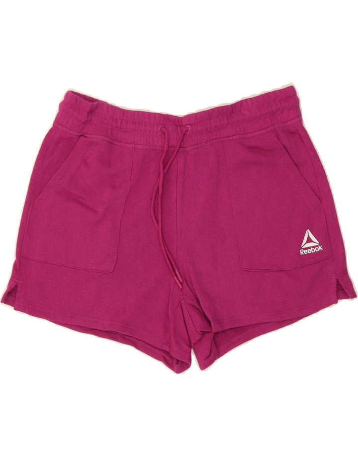 REEBOK Womens Sport Shorts UK 14 Medium  Pink Cotton Vintage Reebok and Second-Hand Reebok from Messina Hembry 