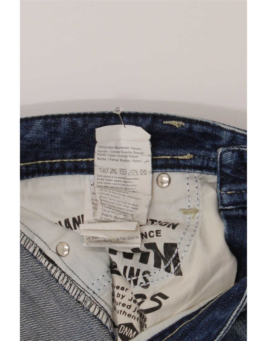 Pantaloncini di jeans da uomo Jack & Jones W36 grandi in cotone blu