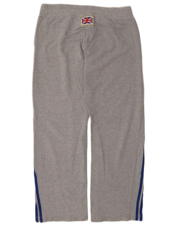 Pantaloni della tuta Adidas Team GB da donna UK 14 grande cotone chiazzato grigio