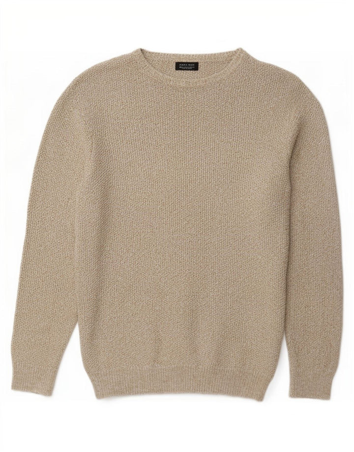 Maglione Zara da uomo con scollo a barca XL grigio screziato
