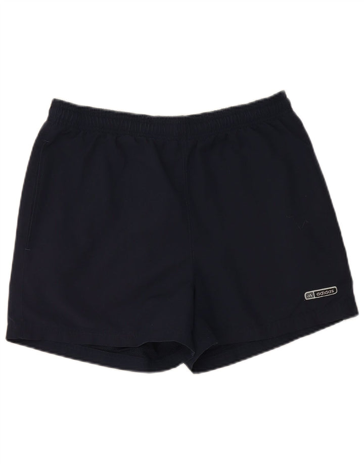 Pantaloncini sportivi da uomo Adidas medi in poliestere blu navy