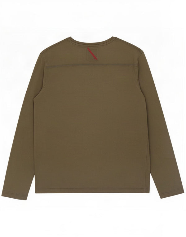 Jack & Jones Mens Graphic Top Long Sleeve Medium Khaki