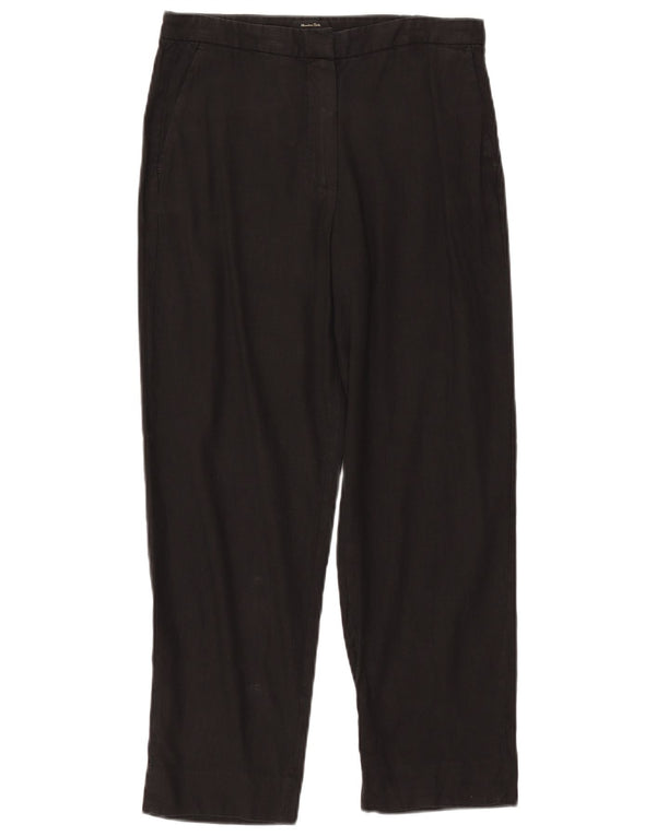 Pantaloni chino da donna Massimo Dutti EU 38 Small W28 L25 Lino nero