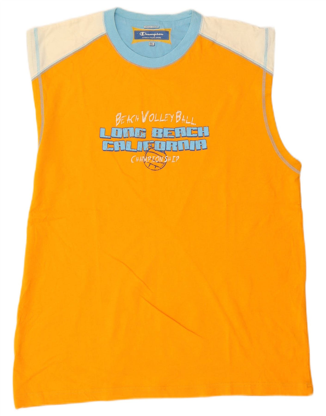 Canotta grafica da uomo Champion 2XL Cotone color block arancione