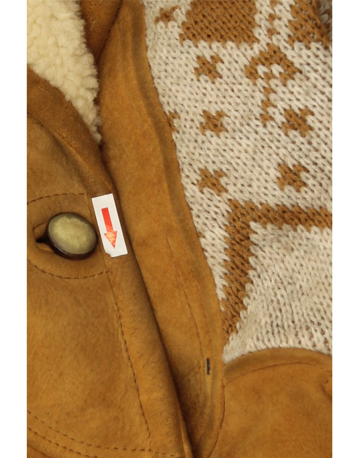 Giacca oversize da donna vintage EU 46 XL Beige Argyle/Diamante