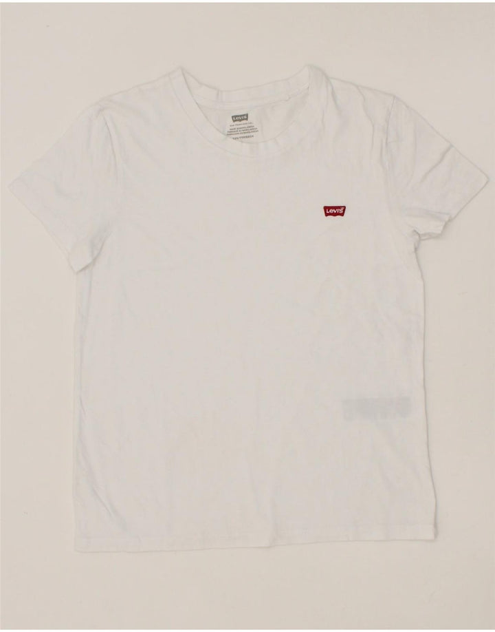 LEVI'S Womens T-Shirt Top UK 2 2XS White Cotton Vintage Levi's and Second-Hand Levi's from Messina Hembry 