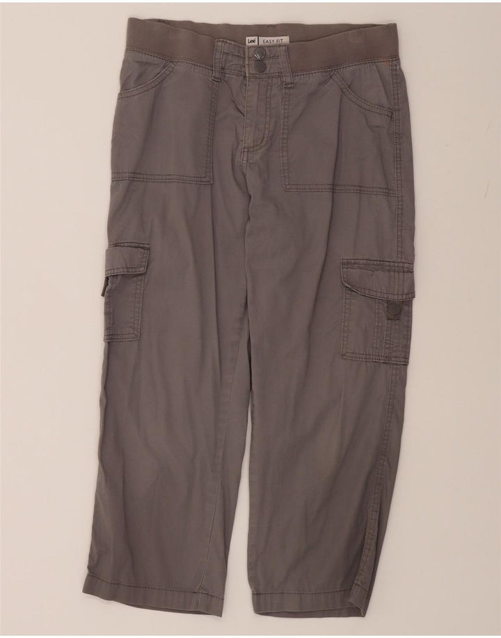LEE Womens Easy Fit Straight Cargo Capri Trousers US 8 Medium W30 L22 Grey Vintage Lee and Second-Hand Lee from Messina Hembry 