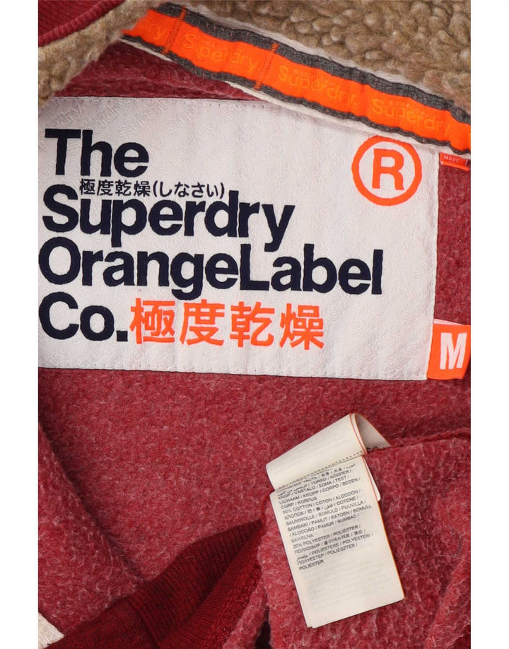 Giacca da tuta da uomo Superdry in cotone rosso medio