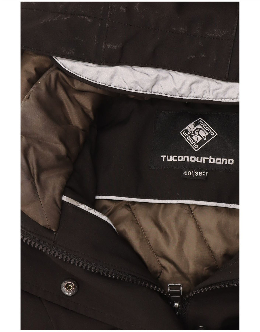 Piumino con cappuccio Donna Tucano Urbano IT 40 Small Grigio