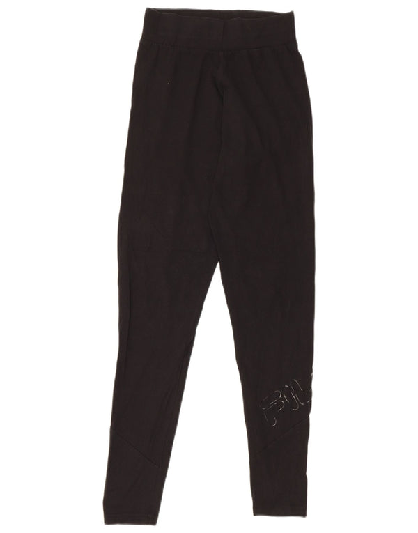 Leggings grafici da donna Fila UK 4 XS cotone nero