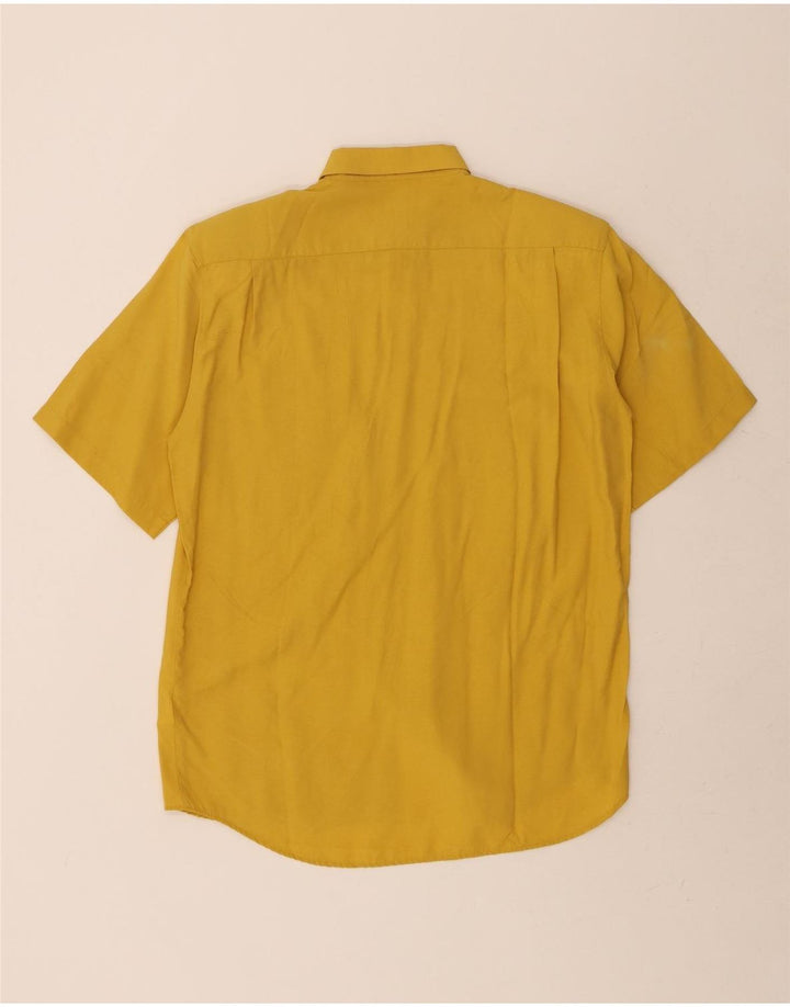 QUARRY Mens Short Sleeve Shirt Small Yellow Viscose Vintage Quarry and Second-Hand Quarry from Messina Hembry 
