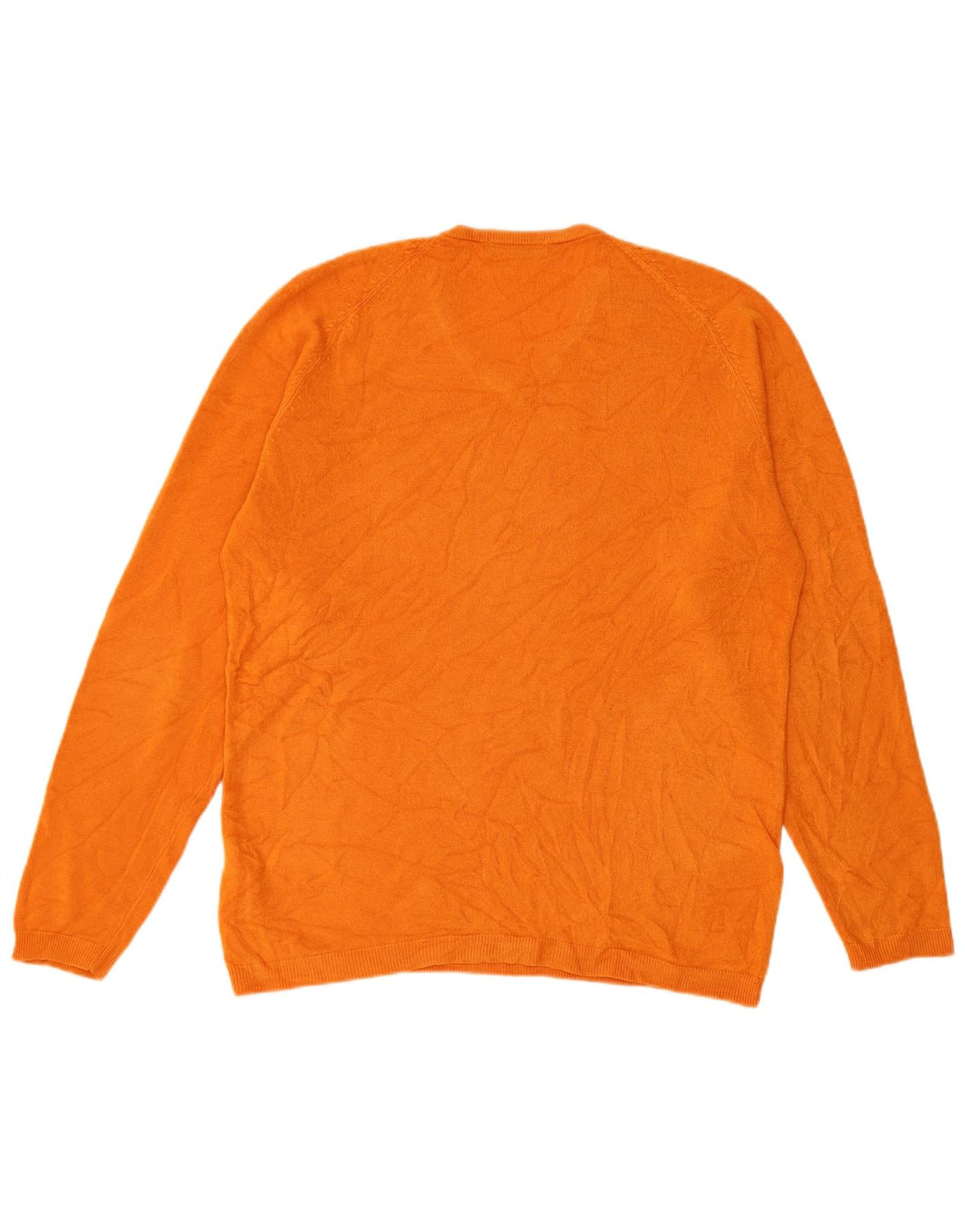 Maglione da uomo con scollo a V autografo Marks & Spencer piccolo acrilico arancione
