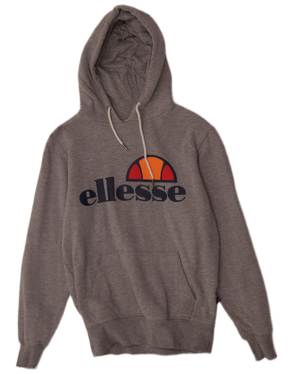 Felpa con cappuccio da uomo con vestibilità regolare grafica Ellesse, piccola, in cotone grigio