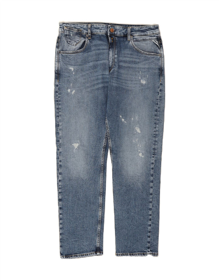 REPLAY Womens Boy Fit Slim Jeans W32 L28 Blue Cotton Vintage Replay and Second-Hand Replay from Messina Hembry 
