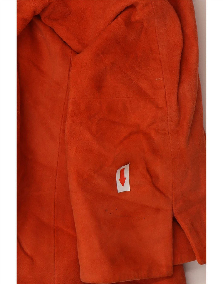 Giacca corta da donna in pelle scamosciata con maniche a 3/4 Conbipel IT 44 Pelle arancione media